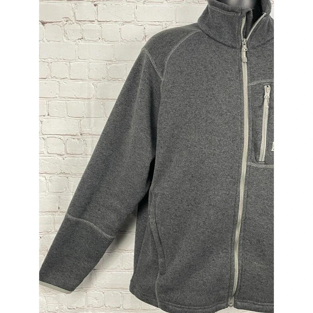 Avalanche Jacket Fleece Full Zip Mock Neck Outdoors/Casual Dark Gry Mens Size XL